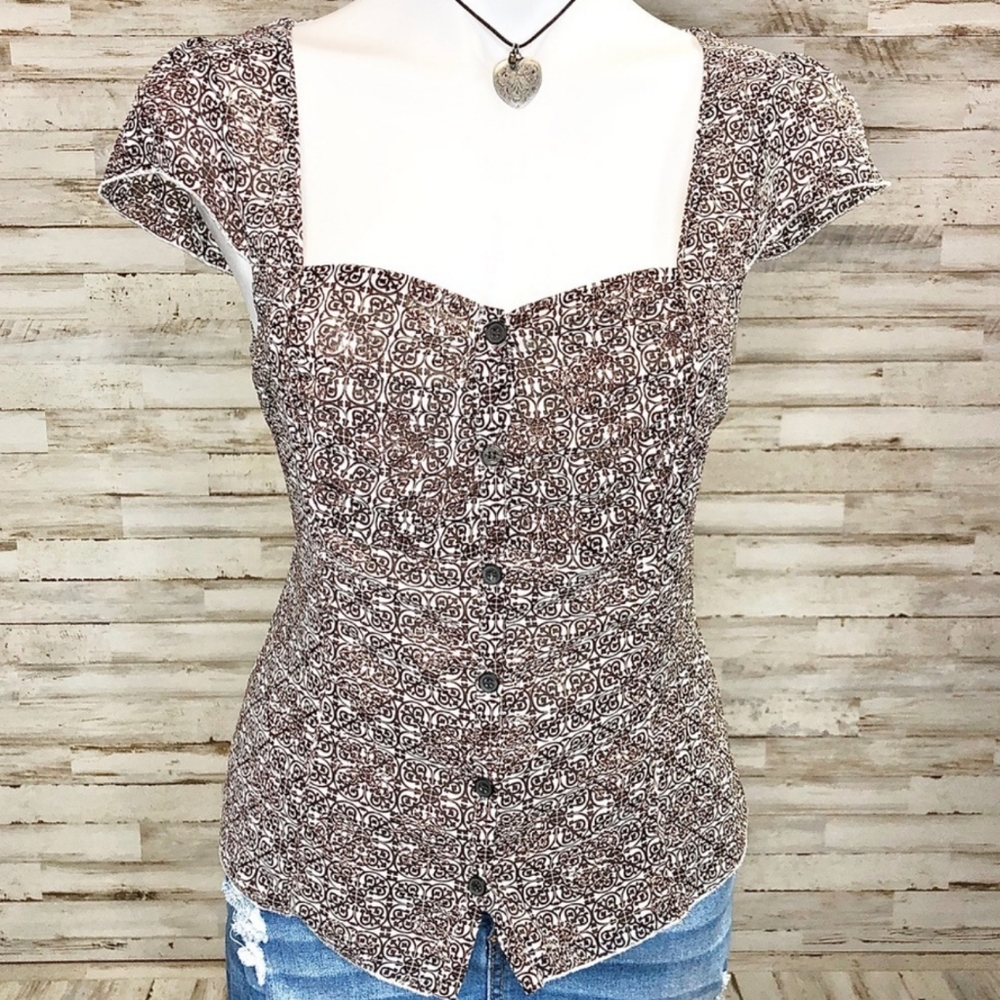 Nine & Company by Nine West Chiffon Ruched Top 6